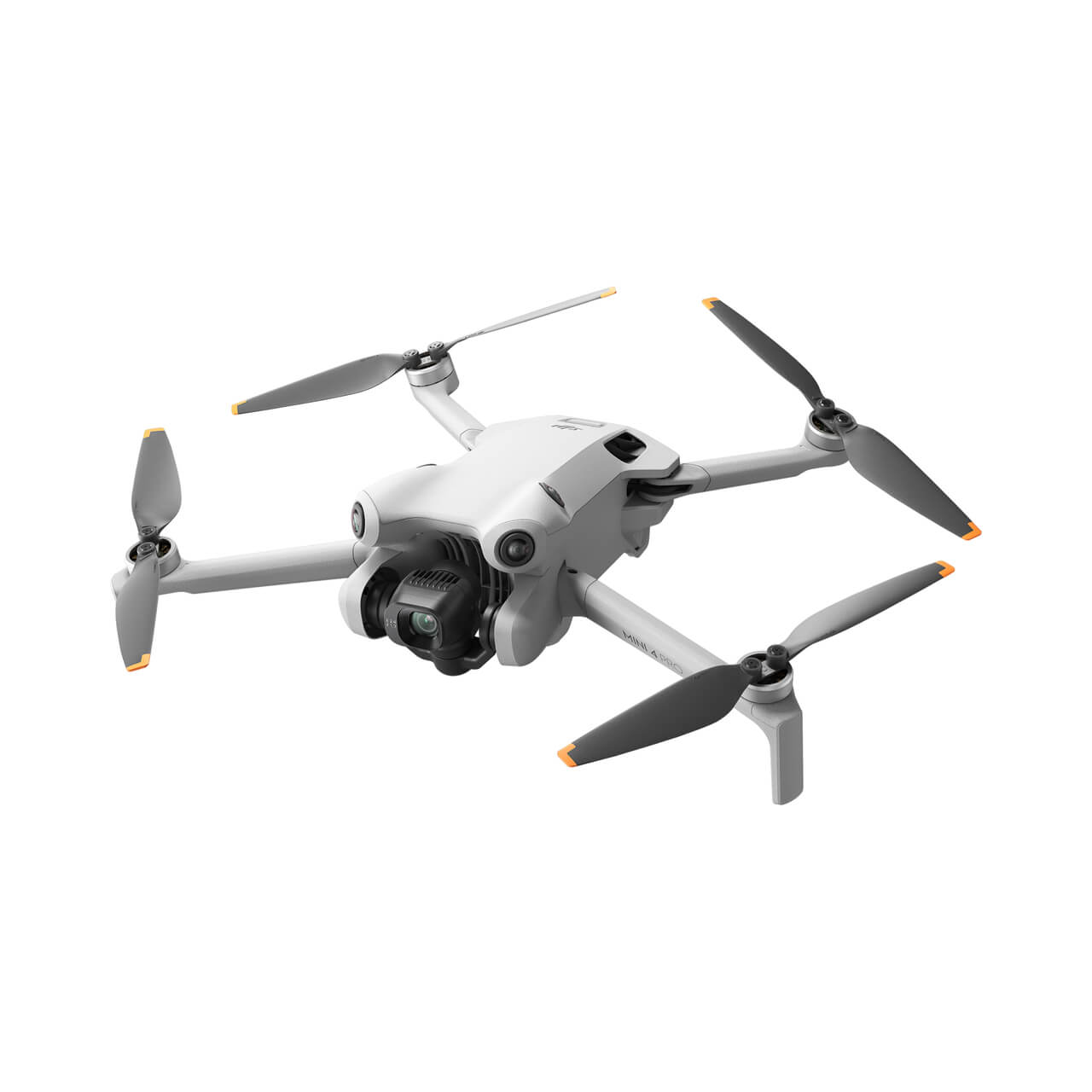 DJI Mini 4 Pro drone on white background